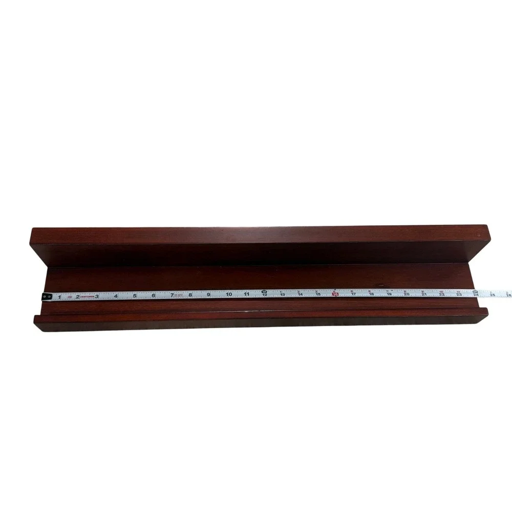 Pottery Barn Holman Picture Ledge Shelf 24in Alderwood Mahogany AS IS